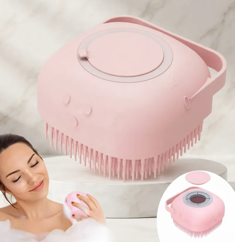 Body Scrubber with Soap Dispenser for Shower