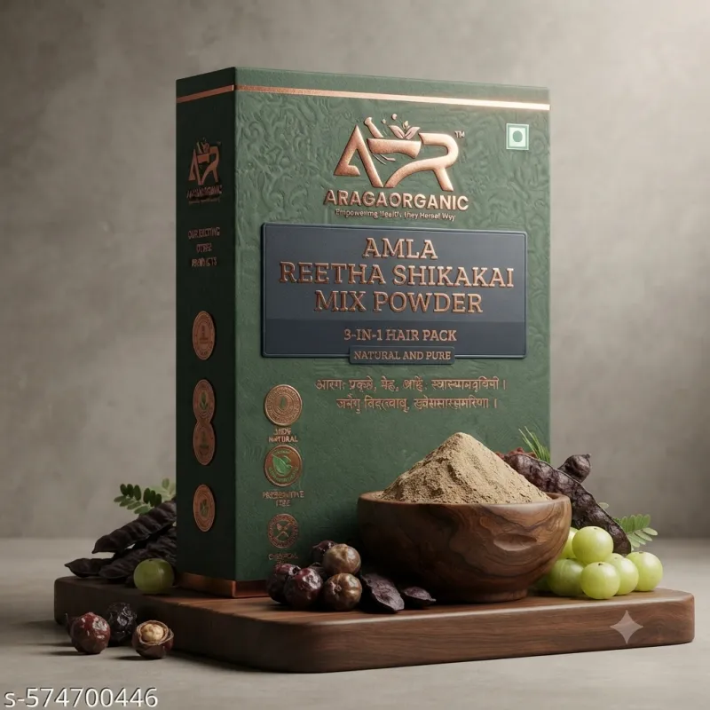 Araga Organic Amla Reetha Shikakai Powder 200gm